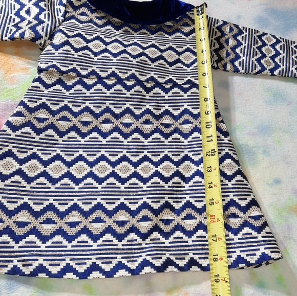 Blueberi Boulevard Brocade Jacket Blue Gold Metallic Girls 2T - Picture 13 of 15